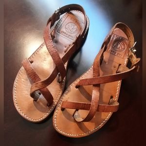 Handmade leather sandles made in Athens, Greece by renowned cobbler